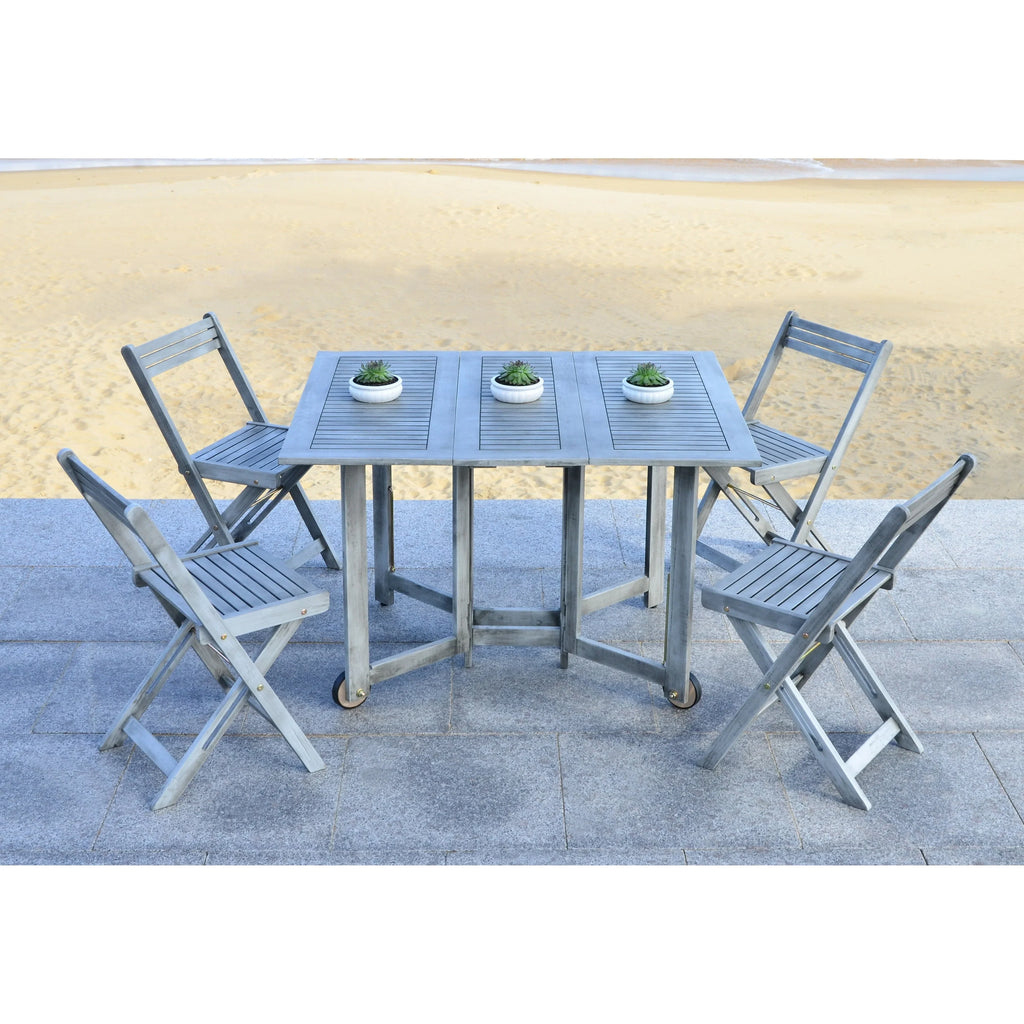 Zestaw mebli jadalnianych SAFAVIEH Outdoor Brandy, 5 elementów - 43Wx35Dx29H