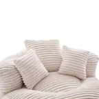 Sofa typu bean bag dla dorosłych i dzieci, duży fotel typu bean bag z sztruksu, 3 poduszkami i podłokietnikami do salonu lub sypialni