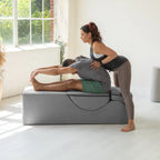 Avana Kami verstelbare chaise longue / voor yoga en massage - 2-in-1 poef met verborgen uitklapbare yogaloungestoel, microfluweel - N/A