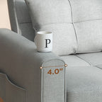 Canapé-lit convertible 3 en 1 avec réglage ajustable, fauteuil-canapé avec lit escamotable, lit pliant convertible pour le salon