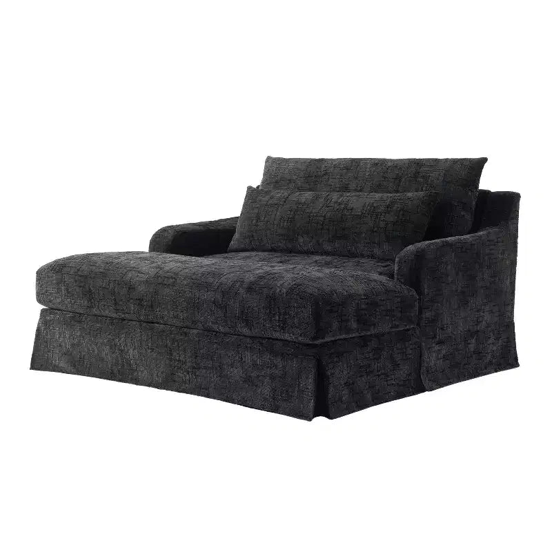 Extra diepe slaapfauteuil van chenille van Polibi