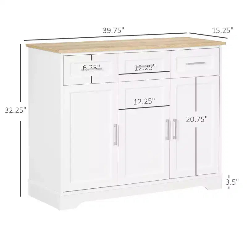Buffet de cuisine moderne avec rangement, meuble d’îlot de cuisine pour salle à manger et salon