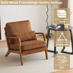 Tapicerowany fotel akcentowy w stylu mid-century modern