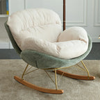 Moderner ergonomischer Schaukelstuhl mit Samtpolsterung fürs Kinderzimmer