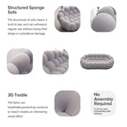 Gebogenes Bubble-Sofa für 2 Personen in Wabenform mit 3D-Textilgewebe fürs Wohnzimmer, Salon oder Apartment