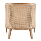 Tillman Linen Accent Arm Chair with Rattan