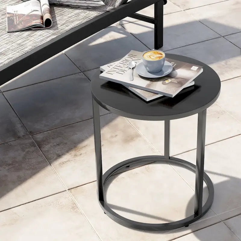 Buiten-papasanstoelen met kussen, comfortabele terrassenstoelen van PE-rattan met bijzettafel