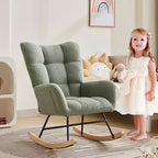Fauteuil à bascule pour chambre de bébé, fauteuil à glissière pour le salon et l'allaitement, fauteuils d'appoint confortables pour chambre, fauteuils d'intérieur rembourrés en peluche effet teddy