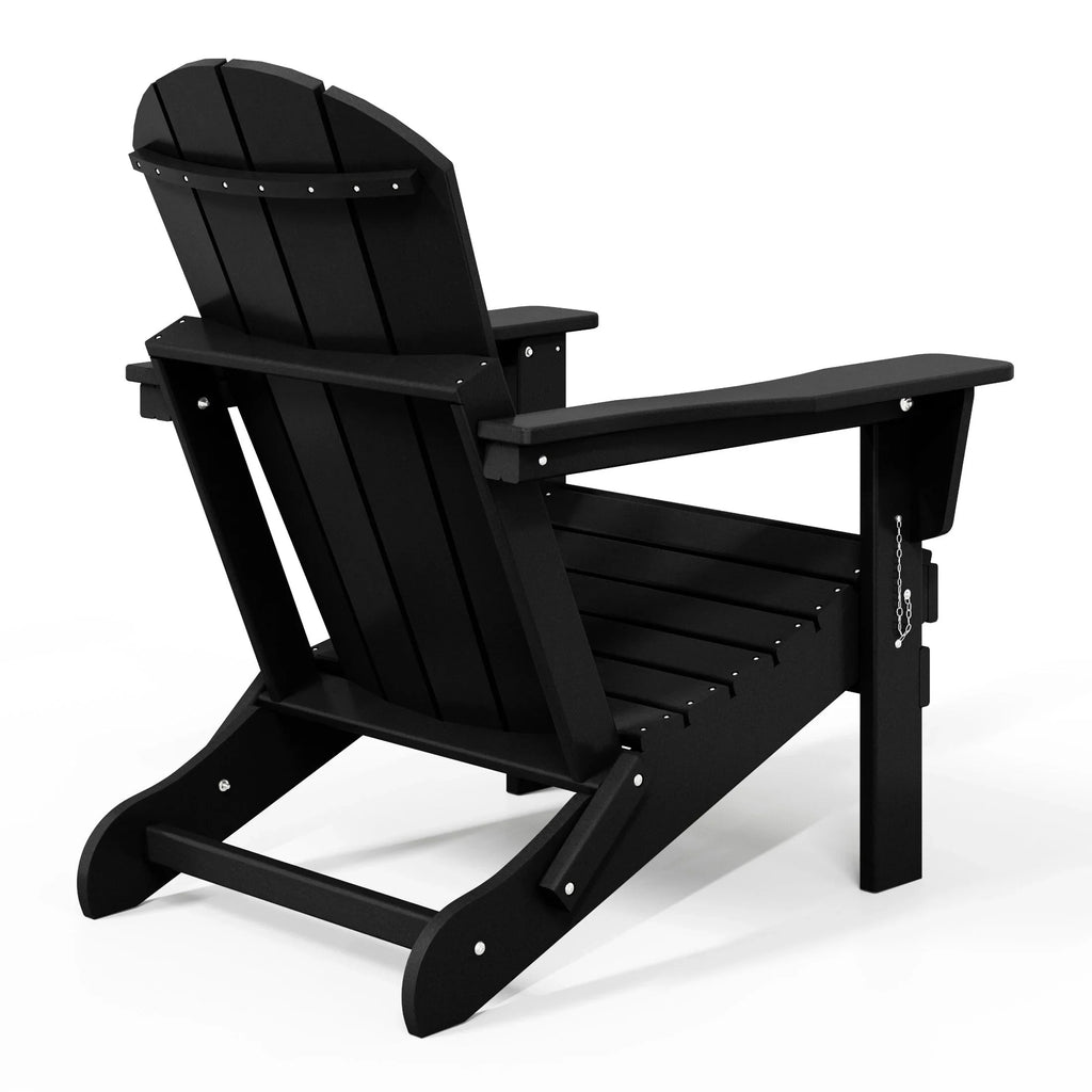 Polytrends Laguna, kleurvaste, weerbestendige, inklapbare Adirondackstoel voor buiten op het terras