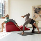 Avana Kami verstelbare chaise longue / voor yoga en massage - 2-in-1 poef met verborgen uitklapbare yogaloungestoel, microfluweel - N/A
