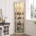 Eckvitrine mit Glastüren und Einlegeböden, Eckvitrine fürs Wohnzimmer
