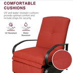 Verstelbare relaxfauteuil voor terras, loungebank met kussen - 38 (D) x 26.5 (W) x 38.5 (H) INCH