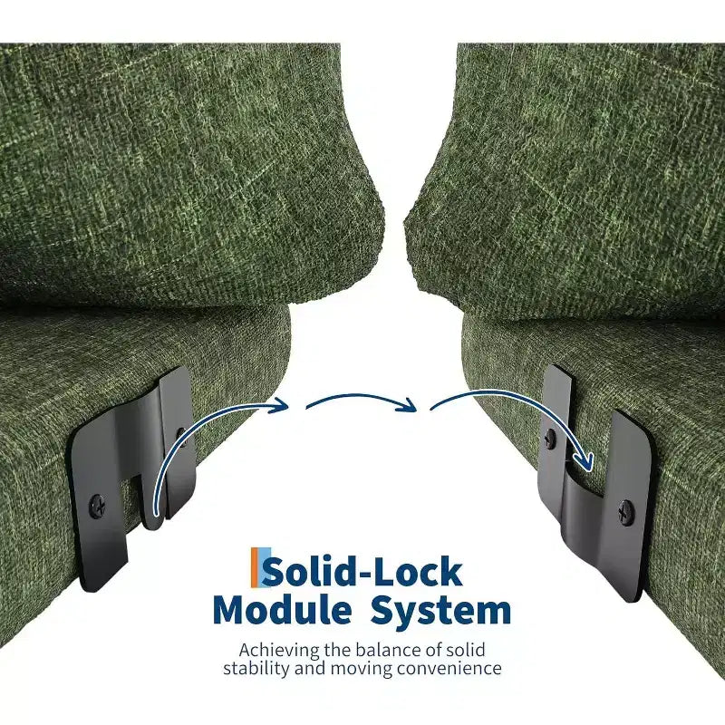 Modulares Zweisitzer-Sofa aus Chenille, Cloud-Sofa mit 2 Sitzplätzen und hochelastischem Schaumstoff, bodenloses Sofa für kleine Räume