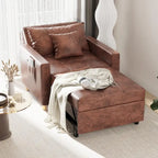 Fauteuil-lit réglable convertible 3-en-1, plusieurs couleurs, pour 1 personne