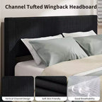 CuisinSmart bedframe van ribfluweel met hoofdbord, gestoffeerd platformbedframe met 4 opbergladen en houten lattenbodem