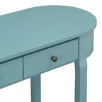 Console rustique Whisen, table d’entrée et table d’appoint avec façade de tiroir cannelée