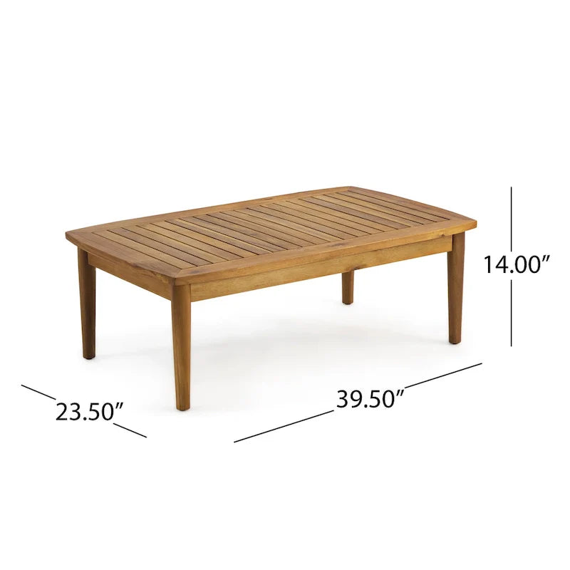 Ensemble de salon de jardin 4 places en bois d’acacia Willowbrook de Christopher Knight Home
