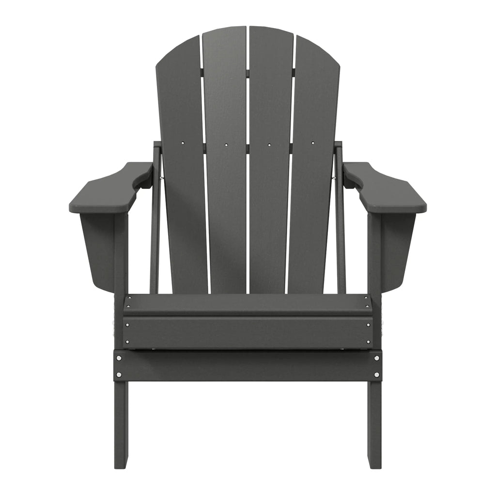 Polytrends Laguna, kleurvaste, weerbestendige, inklapbare Adirondackstoel voor buiten op het terras