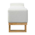 Christopher Knight Home Paulina moderne Bank aus Gummibaumholz mit Bouclé-Polsterung
