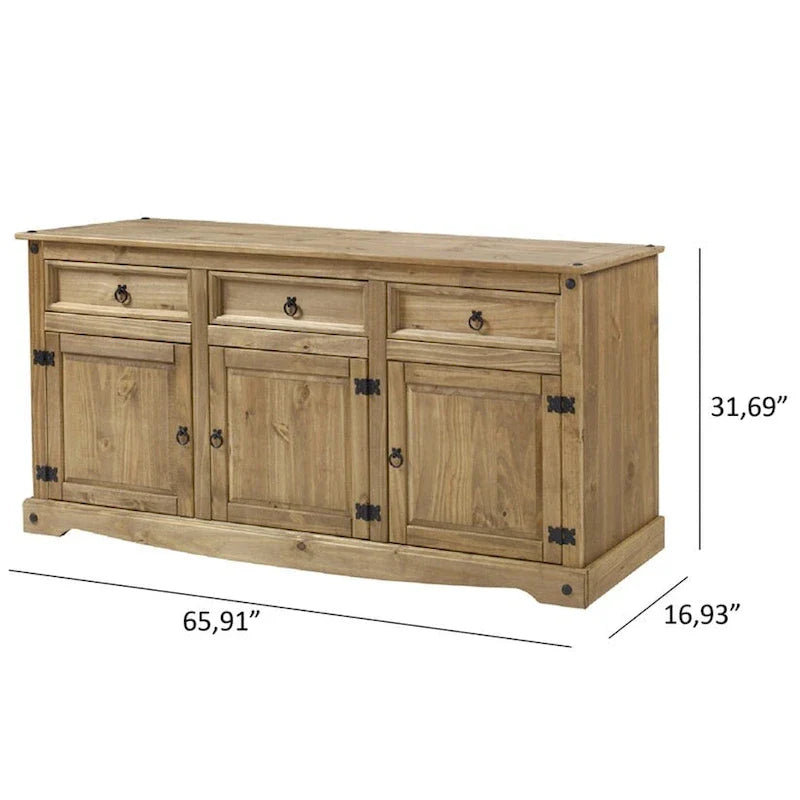 Houten buffetkast 65, boerderijstijl - Corona-collectie