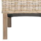 Set aus 2 Esszimmerstühlen aus naturbelassenem Rattan, 19W x 22D x 41H, Boho-Küstenstil