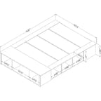 HomeStock Storage Beds made of Particle Board Bed Frame
