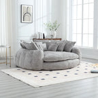 Comfortabele tweezits slaapbank met afgeronde rugleuning, extra grote slaapbank met armleuningen