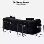 80.7 5-in-1 Convertible Sleeper Sofa Bed ??Corduroy, 1200 lbs, No Assembly