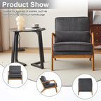 Tapicerowany fotel akcentowy w stylu mid-century modern