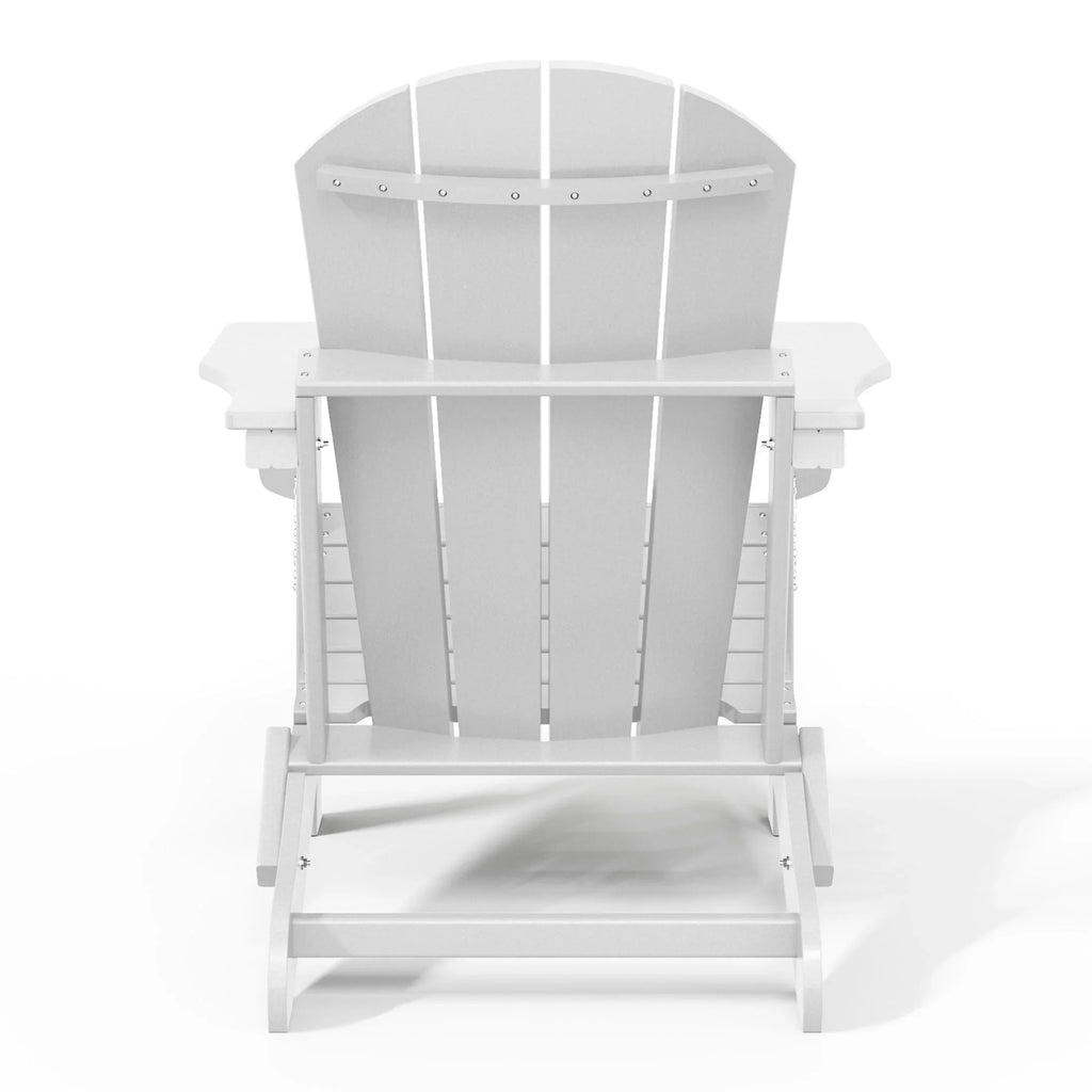 Polytrends Laguna, kleurvaste, weerbestendige, inklapbare Adirondackstoel voor buiten op het terras