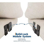 Modulares Zweisitzer-Sofa aus Chenille, Cloud-Sofa mit 2 Sitzplätzen und hochelastischem Schaumstoff, bodenloses Sofa für kleine Räume