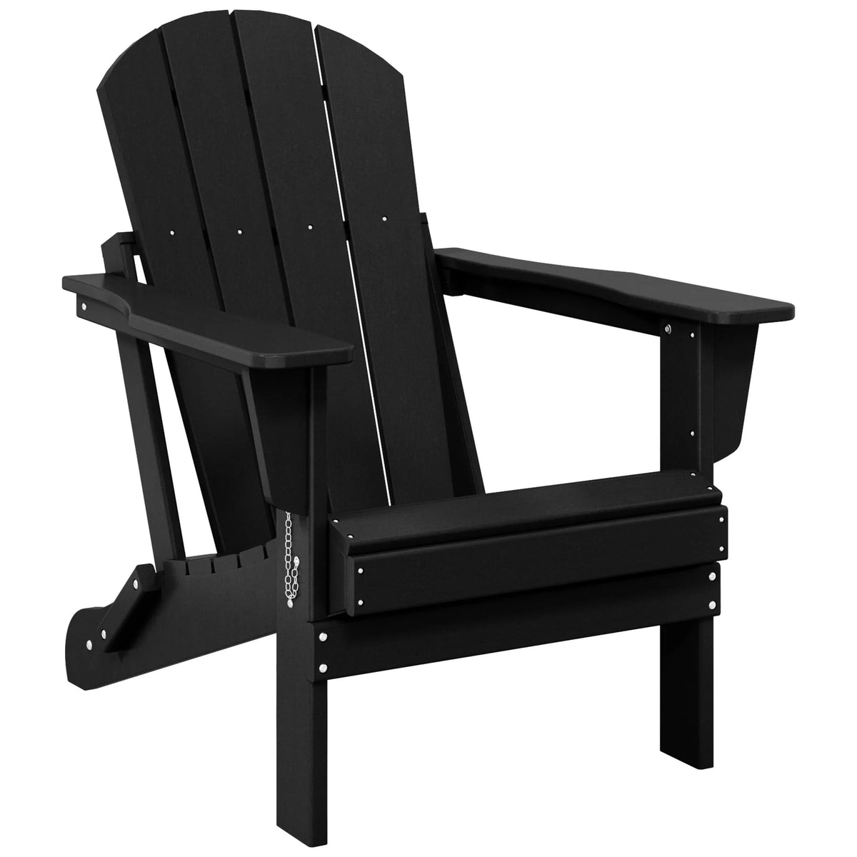 Polytrends Laguna, kleurvaste, weerbestendige, inklapbare Adirondackstoel voor buiten op het terras