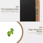 Miroir mural de 37 in. W x 71 in. H avec cadre en bois à arche classique sculptée et partie inférieure en rotin, marron