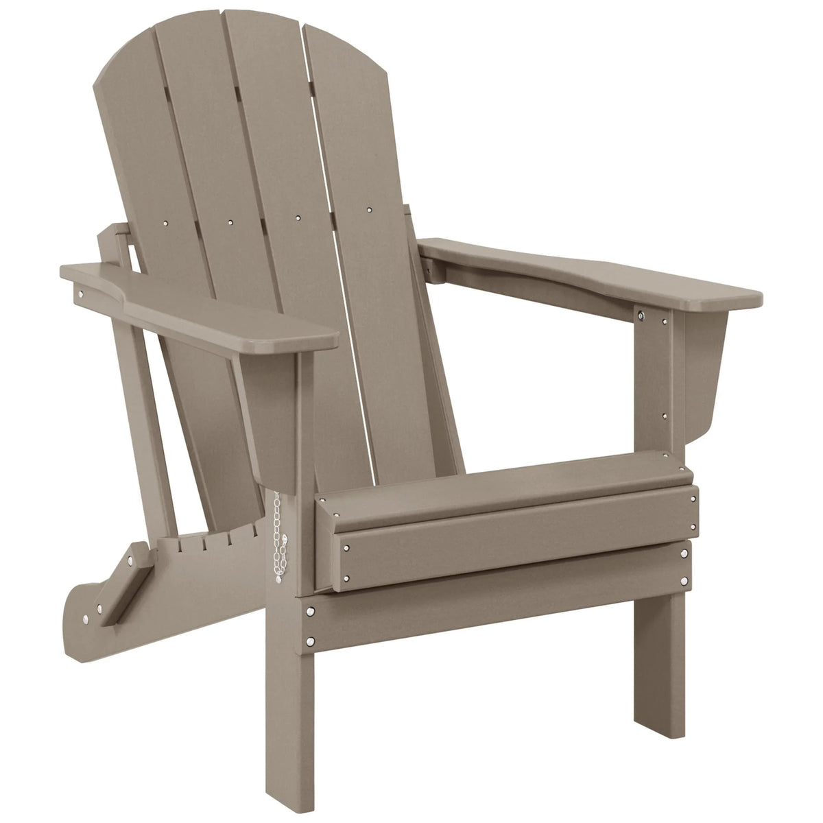Polytrends Laguna, kleurvaste, weerbestendige, inklapbare Adirondackstoel voor buiten op het terras