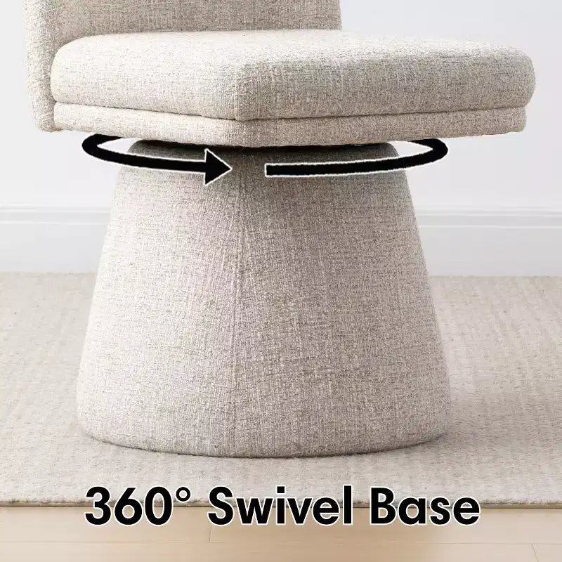 Set aus 6 modernen, um 360° drehbaren Esszimmerstühlen ohne Armlehnen mit säulenförmigem Fuß, elegante Akzentstühle für Küche, Esszimmer oder Büro-Panipeachy