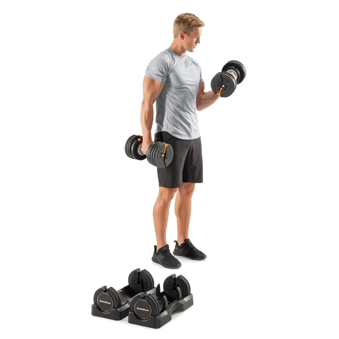 NordicTrack dumbbellset van 55 lb met instelbaar gewicht