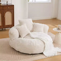 Sofa typu bean bag dla dorosłych i dzieci, duży fotel typu bean bag z sztruksu, 3 poduszkami i podłokietnikami do salonu lub sypialni