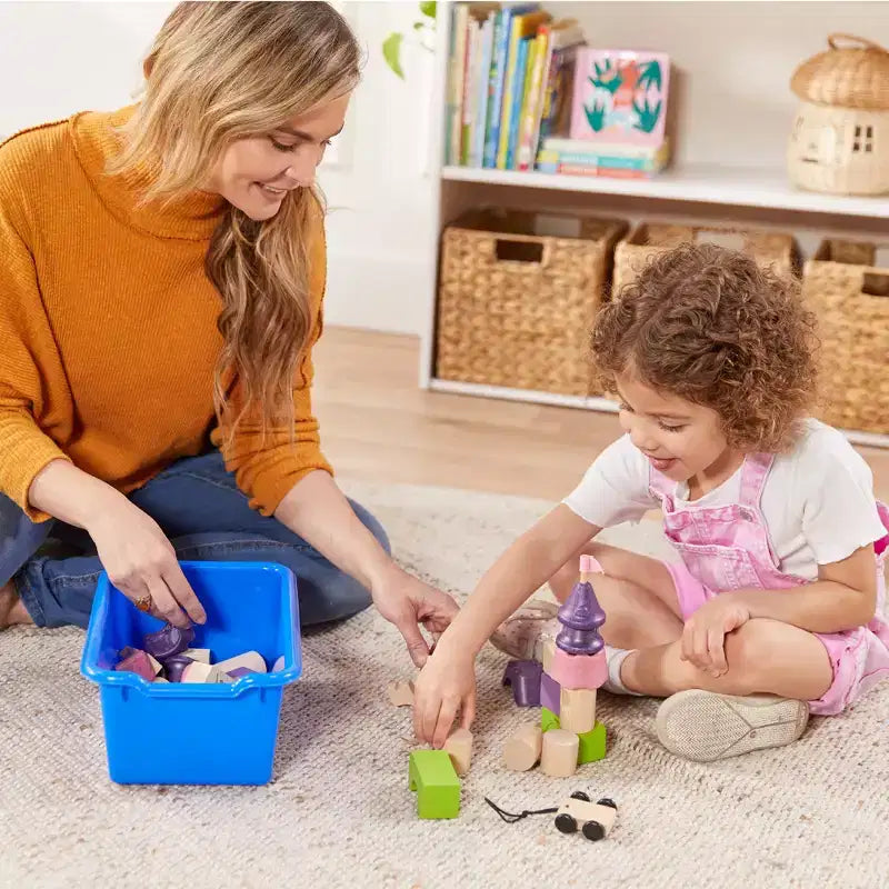 Meuble mobile à casiers avec plateau et 15 bacs à façade incurvée, 3x4, mobilier pour enfants