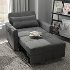 Canapé-lit convertible 3 en 1 avec réglage ajustable, fauteuil-canapé avec lit escamotable, lit pliant convertible pour le salon