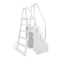 Blue Wave Easy zwembadtrap met buitentrap voor opzetzwembaden - 32.5 in. W x 56 in. D x 81 in. H