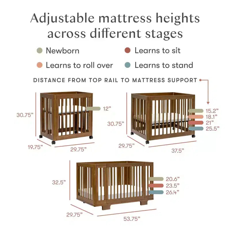 Babyletto Yuzu 8-in-1-Kinderbett, umbaubar mit Umbausets für alle Altersstufen