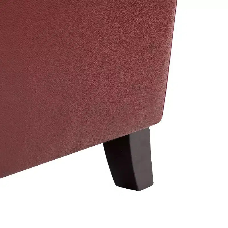 2er-Set moderner Ohrensessel aus Echtleder Elisabete mit Vintage-Nagelkopfverzierung für Wohnzimmer und Schlafzimmer| ART OF LIVING DESIGNS