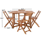 Zestaw mebli jadalnianych SAFAVIEH Outdoor Brandy, 5 elementów - 43Wx35Dx29H