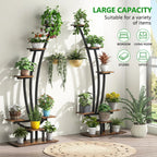 Pflanzenständer für Innenräume, sechsstufiges Blumenregal für Haus und Garten - 2er-Set