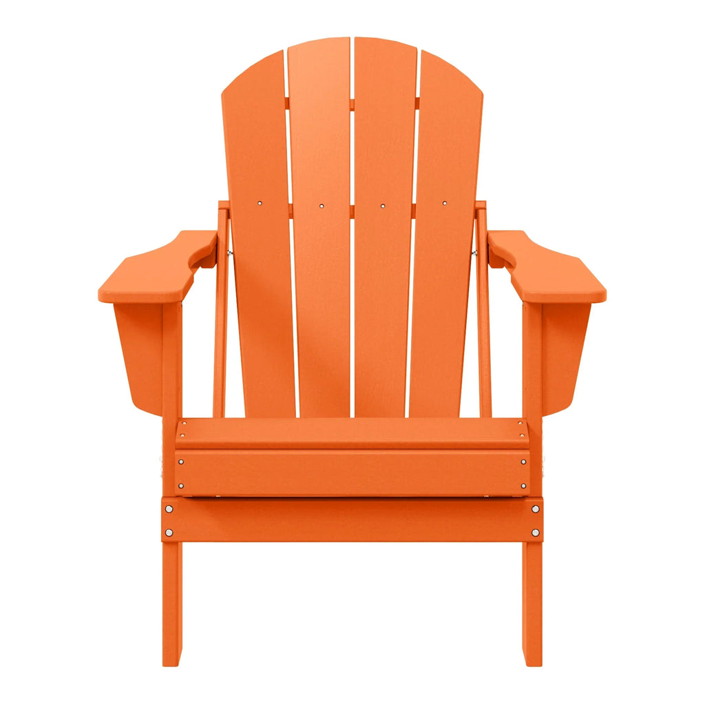 Polytrends Laguna, kleurvaste, weerbestendige, inklapbare Adirondackstoel voor buiten op het terras
