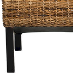 Set aus 2 Esszimmerstühlen aus naturbelassenem Rattan, 19W x 22D x 41H, Boho-Küstenstil