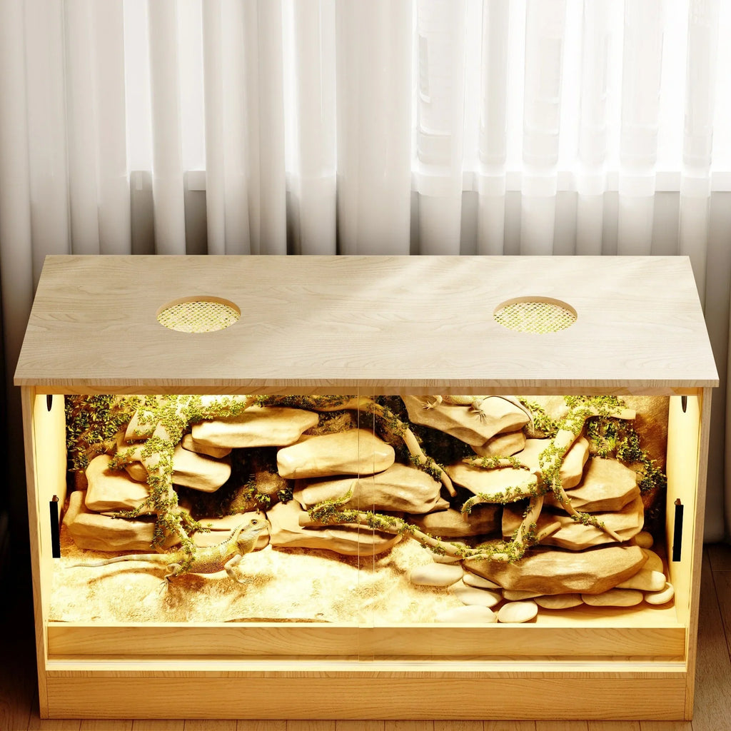 Habitat pour reptiles - terrarium spacieux pour lézards, serpents et plus - 47.2