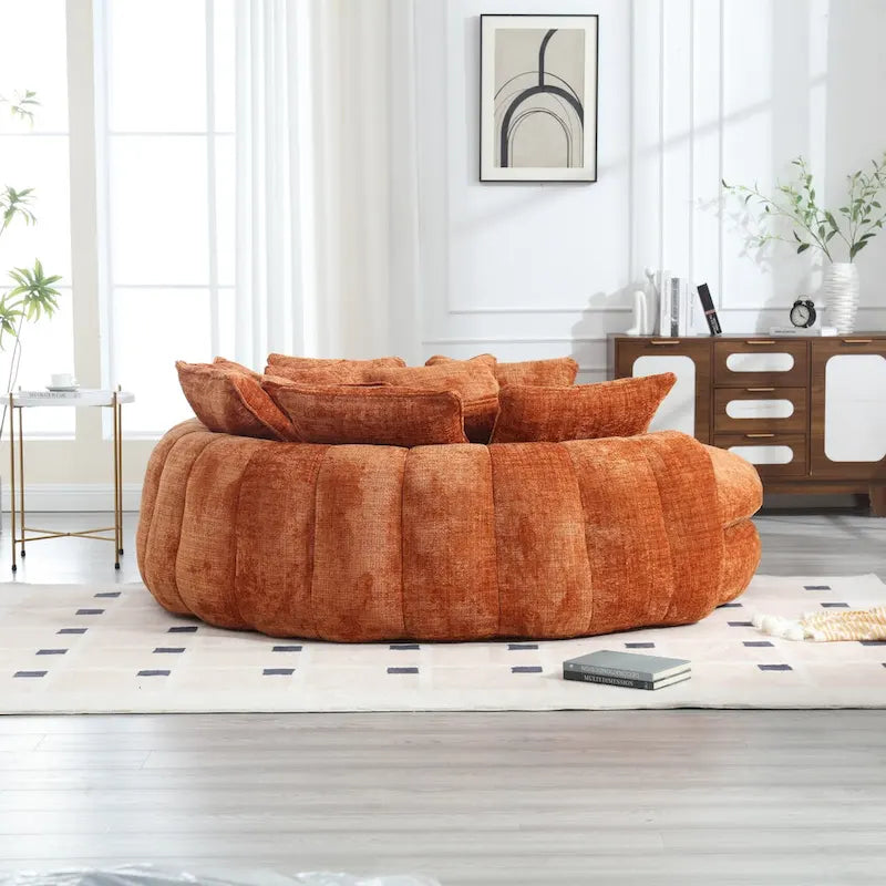 Comfortabele tweezits slaapbank met afgeronde rugleuning, extra grote slaapbank met armleuningen