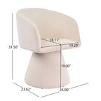 Christopher Knight Home Yodsak moderne eetset van hout en metaal, 7-delig, met 180 draaibare stoelen