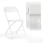 10er-Pack Klappstühle aus Kunststoff, Tragfähigkeit 350lb, für Veranstaltungen, Büro, Hochzeiten, Partys, Picknicks, Küche und Essbereich
